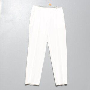 Brooks brothers white cotton high rise pants
